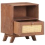 Mesita de noche de madera maciza de mango 40x30x50 cm de vidaXL, Mesitas de noche - Ref: Foro24-323597, Precio: 85,93 €, Desc...