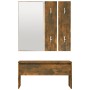 Flurmöbel-Set aus geräuchertem Eichensperrholz von , Bänke für Hallen und Lager - Ref: Foro24-820478, Preis: 75,65 €, Rabatt: %