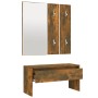 Flurmöbel-Set aus geräuchertem Eichensperrholz von , Bänke für Hallen und Lager - Ref: Foro24-820478, Preis: 75,65 €, Rabatt: %