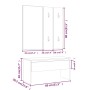 Flurmöbel-Set aus geräuchertem Eichensperrholz von , Bänke für Hallen und Lager - Ref: Foro24-820478, Preis: 75,65 €, Rabatt: %