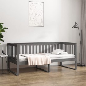 Graues Schlafsofa aus massivem Kiefernholz, 90 x 190 cm von , Betten und Lattenroste - Ref: Foro24-820883, Preis: 133,77 €, R...