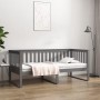 Gray solid pine wood sofa bed 90x190 cm by , Beds and slatted bases - Ref: Foro24-820883, Price: 133,77 €, Discount: %