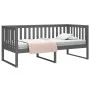Sofá cama madera maciza de pino gris 90x190 cm de , Camas y somieres - Ref: Foro24-820883, Precio: 132,06 €, Descuento: %