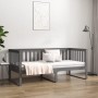 Gray solid pine wood sofa bed 90x190 cm by , Beds and slatted bases - Ref: Foro24-820883, Price: 133,77 €, Discount: %