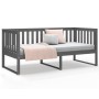 Gray solid pine wood sofa bed 90x190 cm by , Beds and slatted bases - Ref: Foro24-820883, Price: 133,77 €, Discount: %