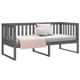 Gray solid pine wood sofa bed 90x190 cm by , Beds and slatted bases - Ref: Foro24-820883, Price: 133,77 €, Discount: %