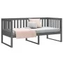 Sofá cama madera maciza de pino gris 90x190 cm de , Camas y somieres - Ref: Foro24-820883, Precio: 132,06 €, Descuento: %