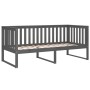 Gray solid pine wood sofa bed 90x190 cm by , Beds and slatted bases - Ref: Foro24-820883, Price: 133,77 €, Discount: %