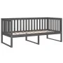 Sofá cama madera maciza de pino gris 90x190 cm de , Camas y somieres - Ref: Foro24-820883, Precio: 132,06 €, Descuento: %