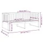 Graues Schlafsofa aus massivem Kiefernholz, 90 x 190 cm von , Betten und Lattenroste - Ref: Foro24-820883, Preis: 132,06 €, R...