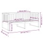 Gray solid pine wood sofa bed 90x190 cm by , Beds and slatted bases - Ref: Foro24-820883, Price: 133,77 €, Discount: %
