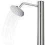 Ducha de jardín con base marrón 220 cm acero inoxidable de , Accesorios para piscinas y spa - Ref: Foro24-3070778, Precio: 34...