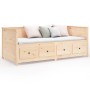 Solid pine wood sofa bed 75x190 cm by , Beds and slatted bases - Ref: Foro24-820916, Price: 266,60 €, Discount: %