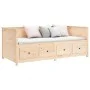 Sofá cama de madera maciza de pino 75x190 cm de , Camas y somieres - Ref: Foro24-820916, Precio: 262,86 €, Descuento: %