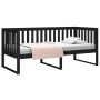 Solid black pine wood sofa bed 90x190 cm by , Beds and slatted bases - Ref: Foro24-820885, Price: 137,43 €, Discount: %