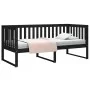 Solid black pine wood sofa bed 90x190 cm by , Beds and slatted bases - Ref: Foro24-820885, Price: 137,43 €, Discount: %