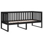 Solid black pine wood sofa bed 90x190 cm by , Beds and slatted bases - Ref: Foro24-820885, Price: 137,43 €, Discount: %