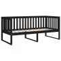 Solid black pine wood sofa bed 90x190 cm by , Beds and slatted bases - Ref: Foro24-820885, Price: 137,43 €, Discount: %