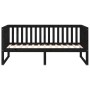 Solid black pine wood sofa bed 90x190 cm by , Beds and slatted bases - Ref: Foro24-820885, Price: 137,43 €, Discount: %