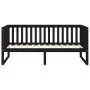 Solid black pine wood sofa bed 90x190 cm by , Beds and slatted bases - Ref: Foro24-820885, Price: 137,43 €, Discount: %