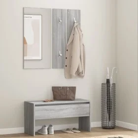 Sonoma Gray Plywood Hallway Furniture Set by , Benches for halls and storage - Ref: Foro24-820479, Price: 81,47 €, Discount: %