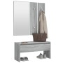 Flurmöbel-Set aus Sperrholz in Sonoma-Grau von , Bänke für Hallen und Lager - Ref: Foro24-820479, Preis: 85,09 €, Rabatt: %