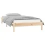 Estructura de cama con LED madera maciza 100x200 cm de , Camas y somieres - Ref: Foro24-820596, Precio: 88,28 €, Descuento: %