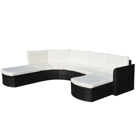 Set de muebles de jardín 4 pzas y cojines ratán sintético negro de , Conjuntos de jardín - Ref: Foro24-43299, Precio: 983,69 ...