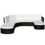 4-piece garden furniture set and black synthetic rattan cushions by , Garden sets - Ref: Foro24-43299, Price: 1,00 €, Discoun...