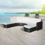 4-teiliges Gartenmöbel-Set und schwarze Kissen aus synthetischem Rattan von , Gartensets - Ref: Foro24-43299, Preis: 1,00 €, ...