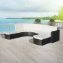 Set de muebles de jardín 4 pzas y cojines ratán sintético negro de , Conjuntos de jardín - Ref: Foro24-43299, Precio: 983,69 ...