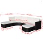 4-teiliges Gartenmöbel-Set und schwarze Kissen aus synthetischem Rattan von , Gartensets - Ref: Foro24-43299, Preis: 1,00 €, ...
