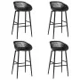 High table and bar stools 5 pieces black and white by , Furniture sets for kitchens and dining rooms - Ref: Foro24-3057431, P...