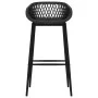 High table and bar stools 5 pieces black and white by , Furniture sets for kitchens and dining rooms - Ref: Foro24-3057431, P...