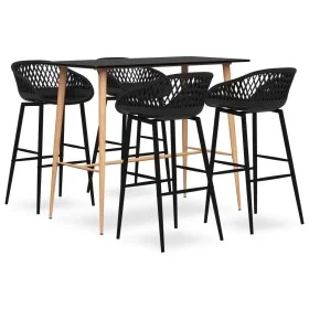 Hoher Tisch und Barhocker 5 Stück schwarz von , Möbelsets für Küchen und Esszimmer - Ref: Foro24-3057459, Preis: 448,60 €, Ra...