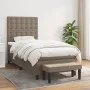 Box spring bed with taupe gray fabric mattress 80x200 cm by , Beds and slatted bases - Ref: Foro24-3136873, Price: 379,67 €, ...