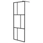 Duschwand mit ESG-Glas und schwarzer Aluminiumablage 90x195 cm von , Duschwände und Duschwände - Ref: Foro24-3185460, Preis: ...