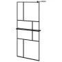 Duschwand mit ESG-Glas und schwarzer Aluminiumablage 90x195 cm von , Duschwände und Duschwände - Ref: Foro24-3185460, Preis: ...