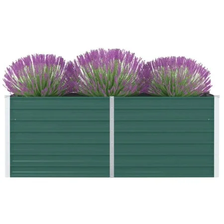 Raised green galvanized steel planter 160x80x45 cm by , Pots and planters - Ref: Foro24-47014, Price: 55,77 €, Discount: %