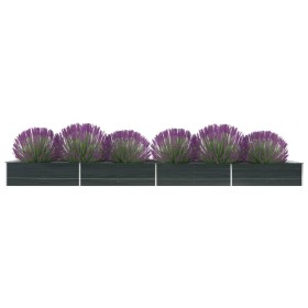 Anthracite gray galvanized steel flower bed 600x80x45 cm by , Pots and planters - Ref: Foro24-47075, Price: 97,89 €, Discount: %