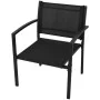 4-teiliges Gartenmöbelset aus schwarzem Textilene von vidaXL, Gartensets - Ref: Foro24-42162, Preis: 179,24 €, Rabatt: %