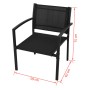 4-teiliges Gartenmöbelset aus schwarzem Textilene von vidaXL, Gartensets - Ref: Foro24-42162, Preis: 181,25 €, Rabatt: %