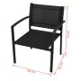 Set de muebles de jardín 4 piezas textilene negro de vidaXL, Conjuntos de jardín - Ref: Foro24-42162, Precio: 179,24 €, Descu...