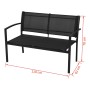 4-teiliges Gartenmöbelset aus schwarzem Textilene von vidaXL, Gartensets - Ref: Foro24-42162, Preis: 181,25 €, Rabatt: %