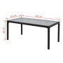 4-teiliges Gartenmöbelset aus schwarzem Textilene von vidaXL, Gartensets - Ref: Foro24-42162, Preis: 181,25 €, Rabatt: %