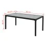 Set de muebles de jardín 4 piezas textilene negro de vidaXL, Conjuntos de jardín - Ref: Foro24-42162, Precio: 179,24 €, Descu...