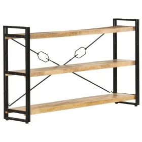 Estantería de 3 niveles madera maciza de mango 140x30x80 cm by , Bookcases and shelves - Ref: Foro24-320620, Price: 189,96 €,...