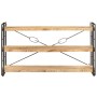 Estantería de 3 niveles madera maciza de mango 140x30x80 cm by , Bookcases and shelves - Ref: Foro24-320620, Price: 193,75 €,...