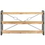 Massives Mangoholzregal mit 3 Ebenen, 140x30x80 cm. von , Bücherregale und Regale - Ref: Foro24-320620, Preis: 193,75 €, Raba...