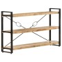 Estantería de 3 niveles madera maciza de mango 140x30x80 cm by , Bookcases and shelves - Ref: Foro24-320620, Price: 193,75 €,...